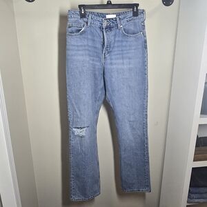 H&M Women's Straight Jeans in Light Blue
